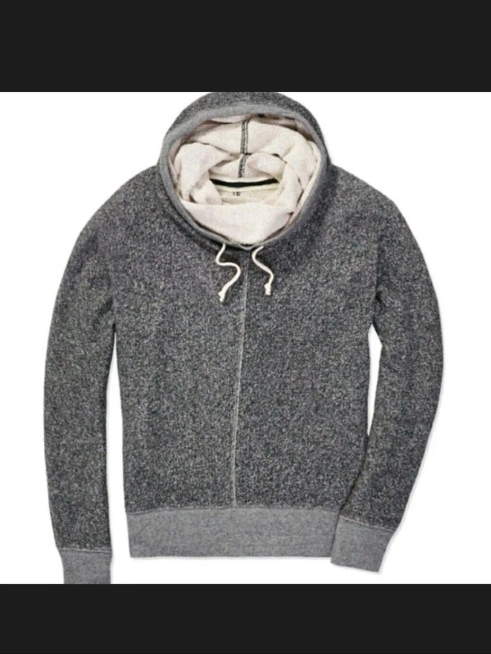 Aritzia TNA Sortswear Funnel Neck Gray Heather Hooded Sweater Size Small